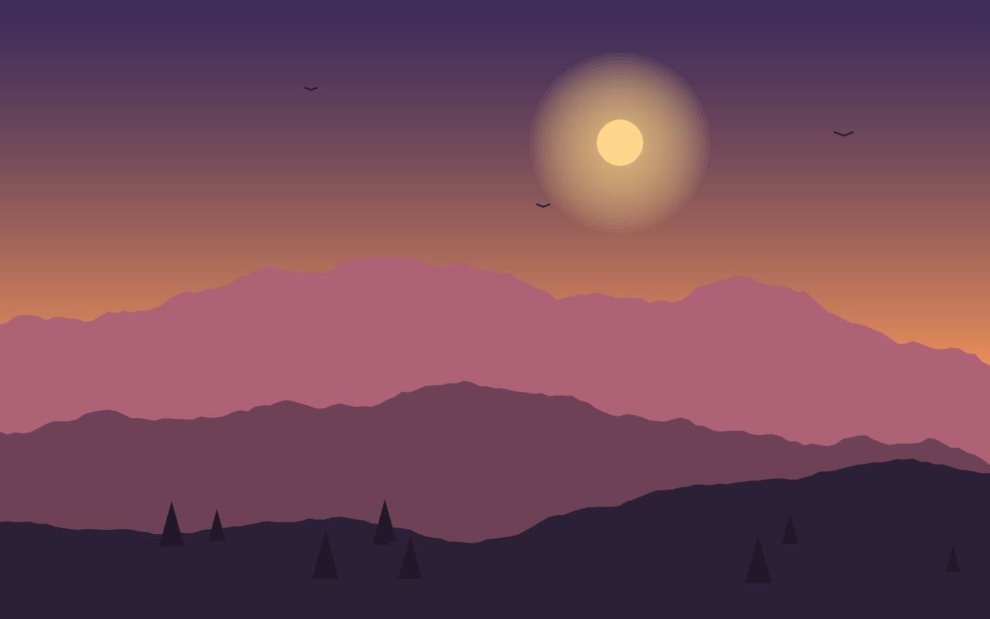 Illustrazione di un paesaggio