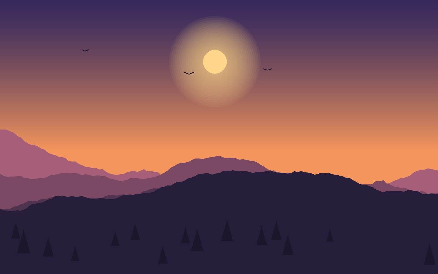 Illustrazione di un paesaggio