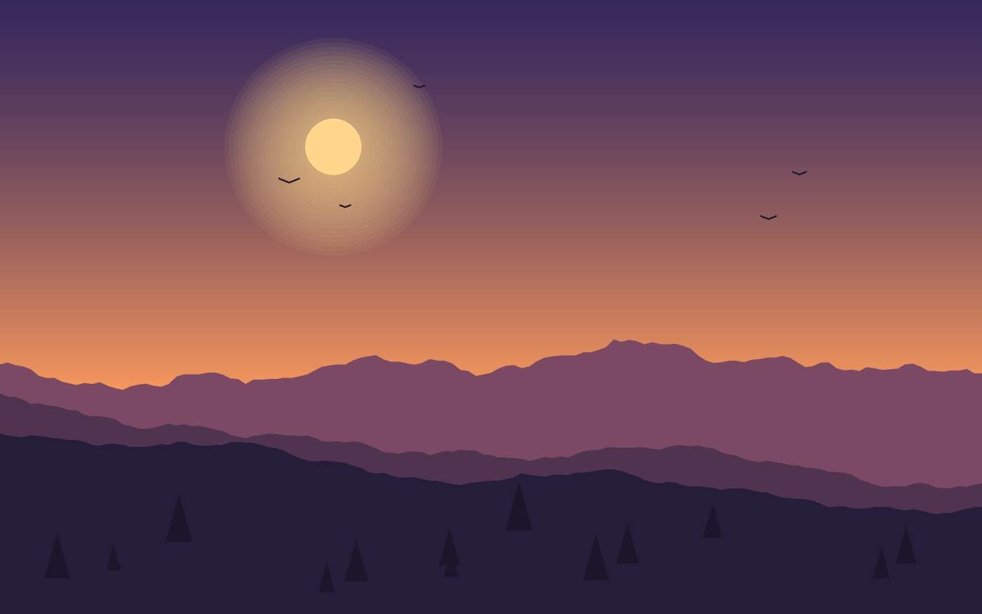 Illustrazione di un paesaggio