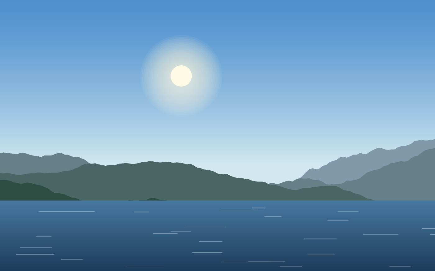 Ilustração de uma paisagem